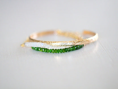 Cara Beaded Bracelet - Chrome Diopside
