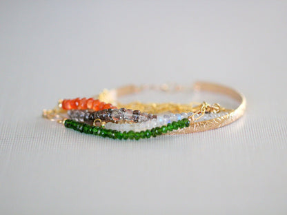 Cara Beaded Bracelet - Rutilated Quartz