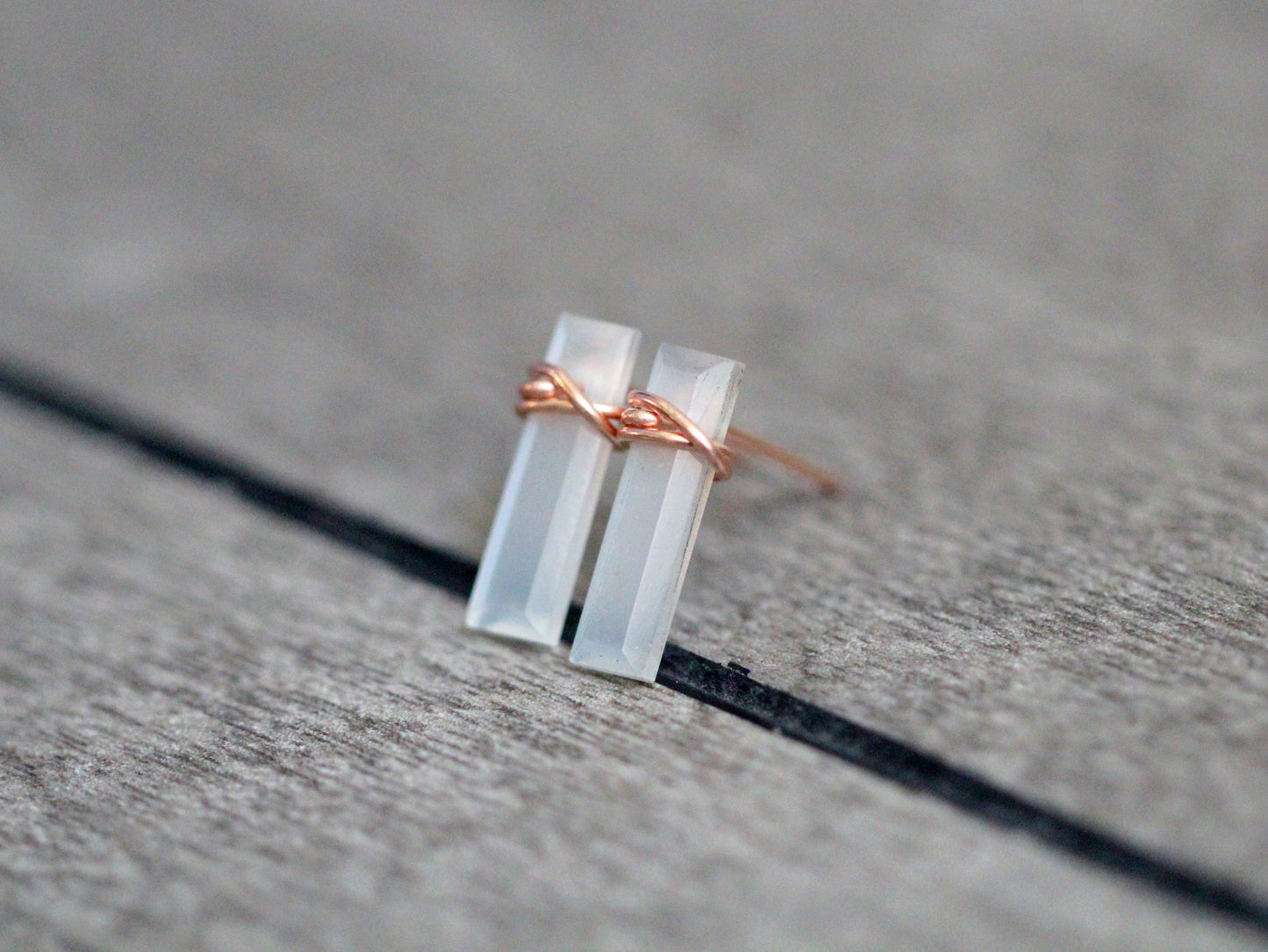 Moonstone Bar Studs