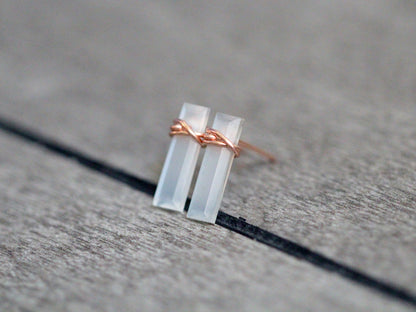 Moonstone Bar Studs