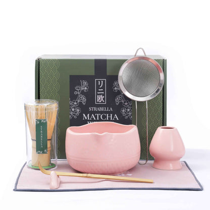 Matcha Whisk Set — Bamboo Chasen + Ceramic Chawan Gift Set