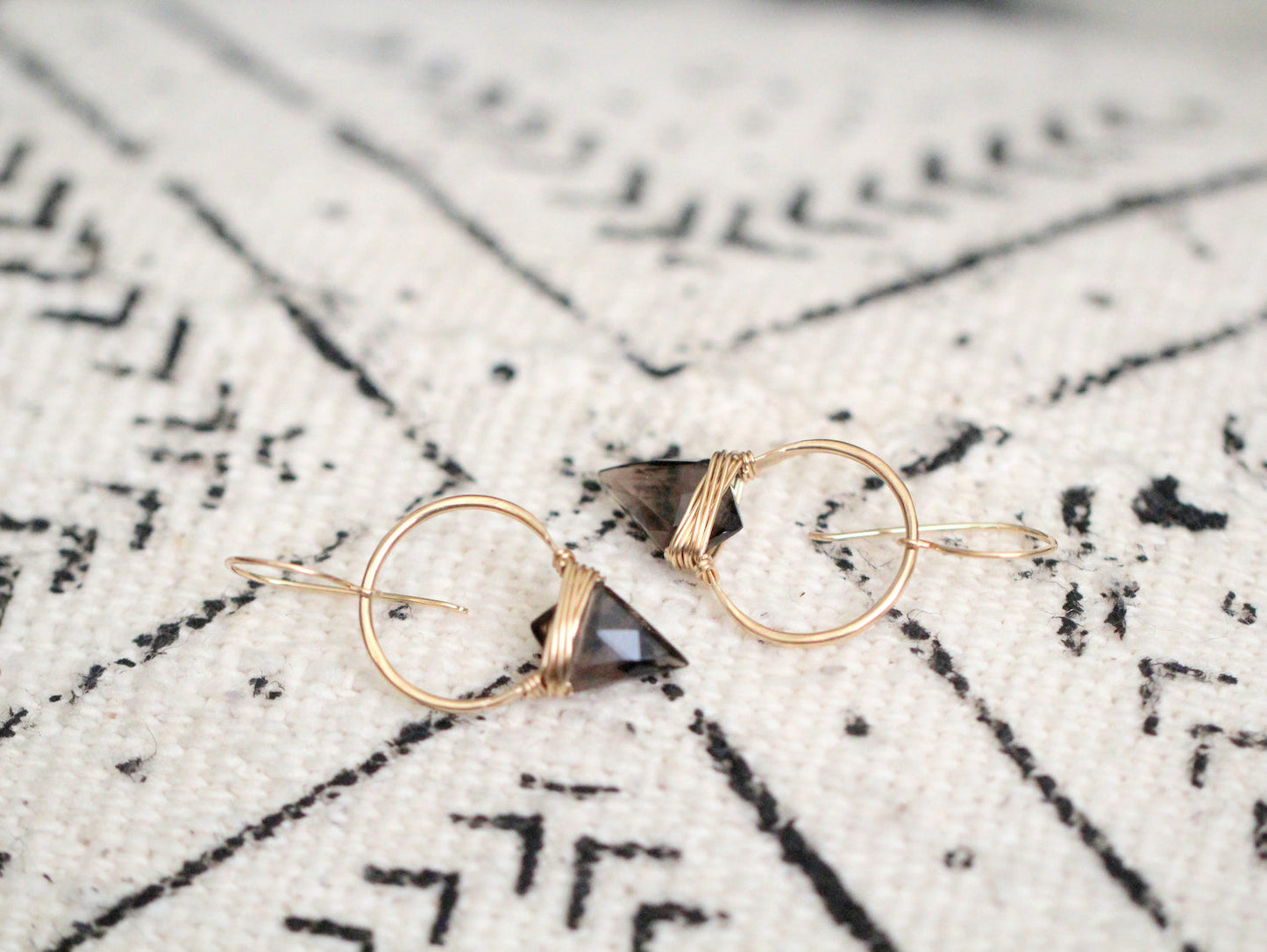 Albatross Earrings - Smoky Quartz