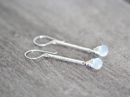 Moonstone Bar Earrings
