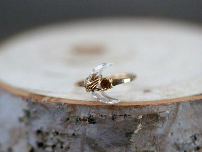 Moonbeam Ring - Crystal Quartz