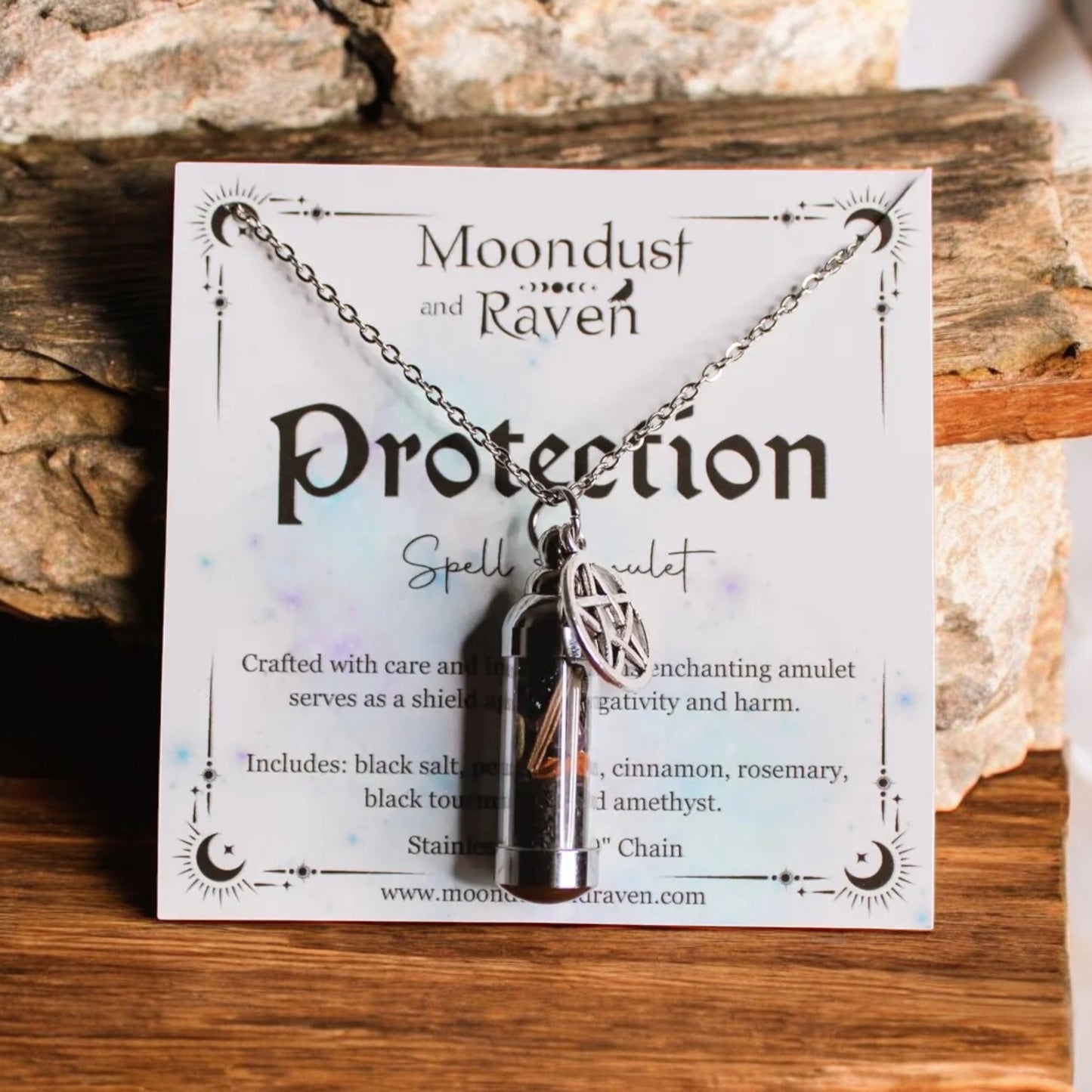 Protection Spell Jar Amulet Necklace