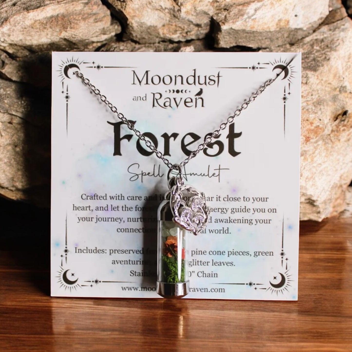 Forest Spell Jar Amulet Necklace