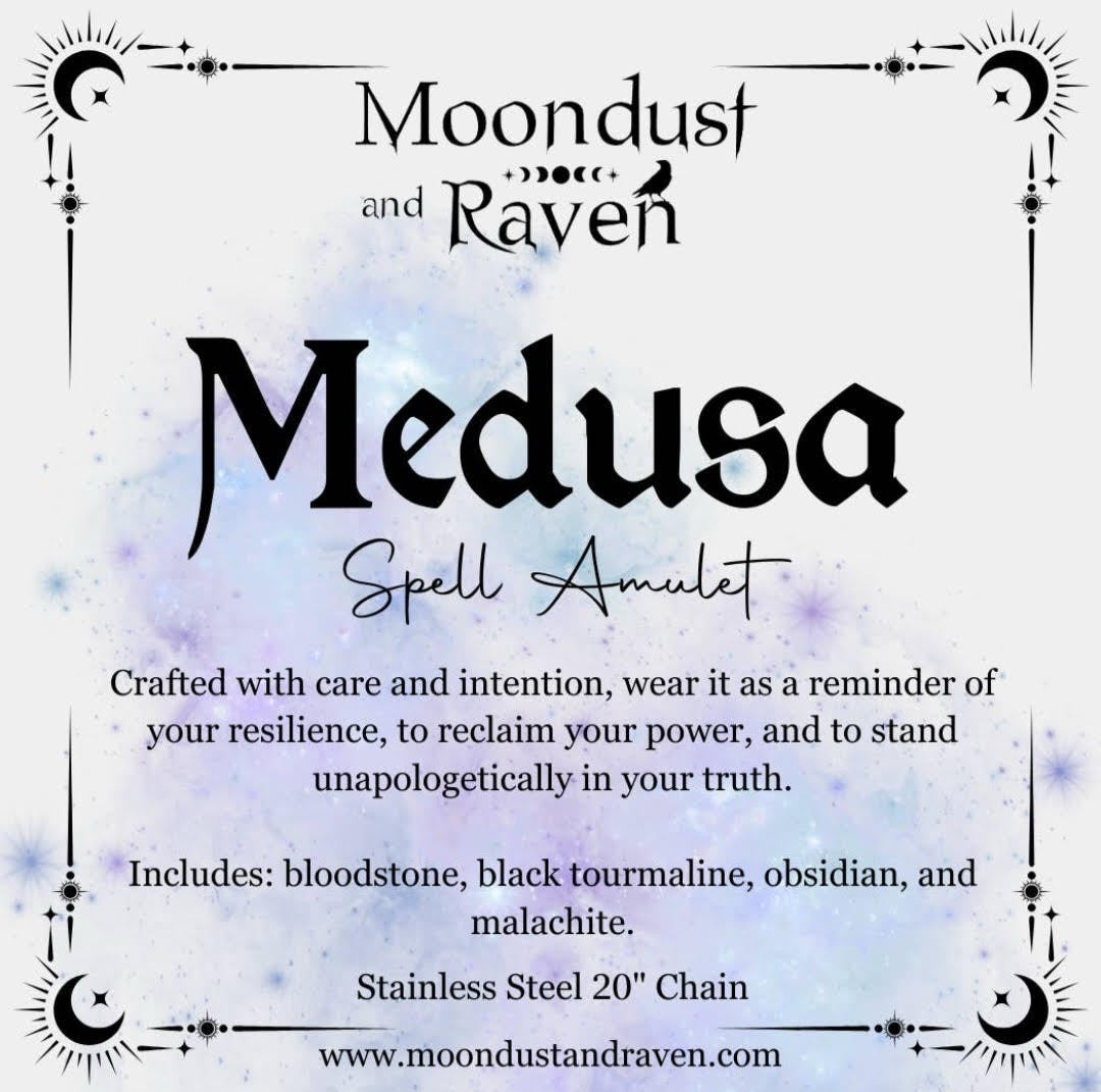 Medusa Spell Jar Amulet Necklace