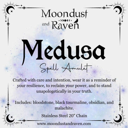 Medusa Spell Jar Amulet Necklace