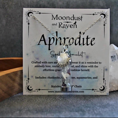 Aphrodite Spell Jar Amulet Necklace