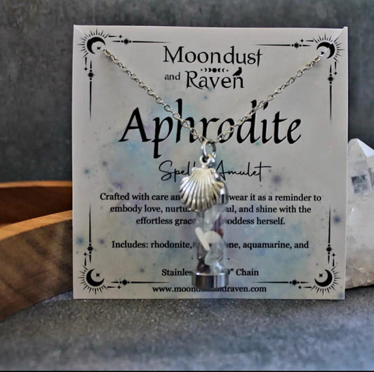 Aphrodite Spell Jar Amulet Necklace