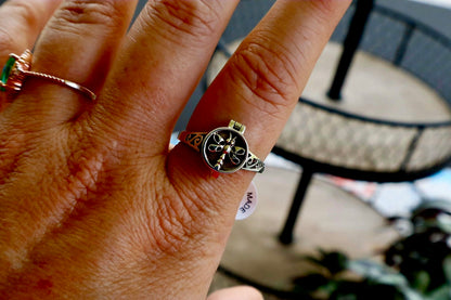 Dragonfly Poison Locket Ring