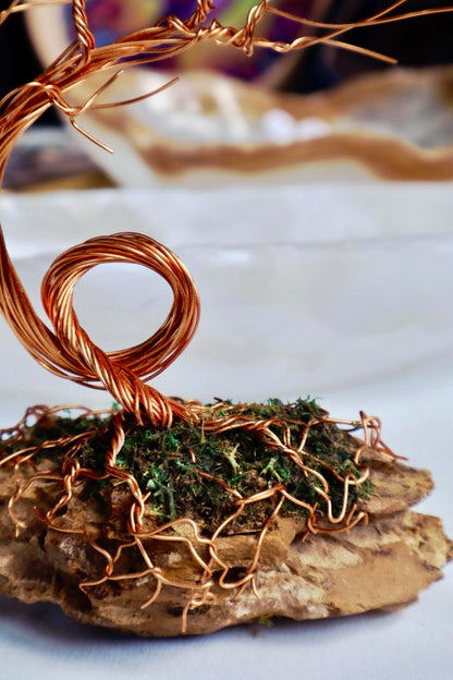 Windswept Bonsai Tree Copper Wire Tree On Ohko Dragon Stone
