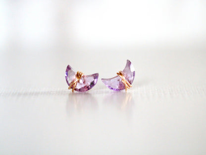 Moonbeam & Stardust Studs - Amethyst