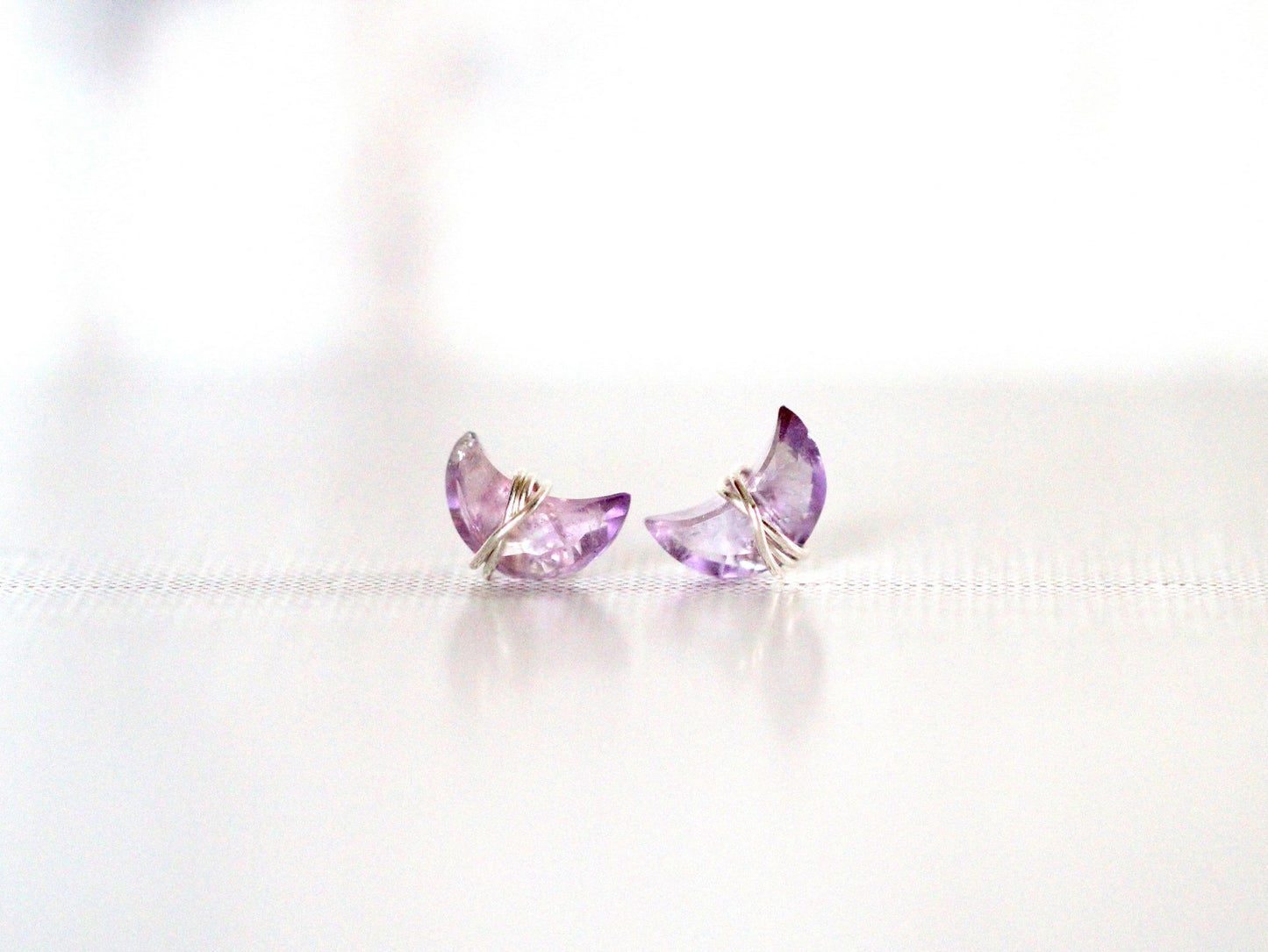 Moonbeam & Stardust Studs - Amethyst