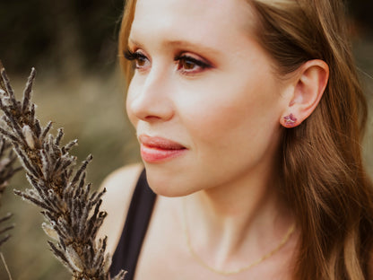 Moonbeam & Stardust Studs - Amethyst