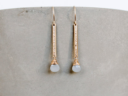 Moonstone Bar Earrings