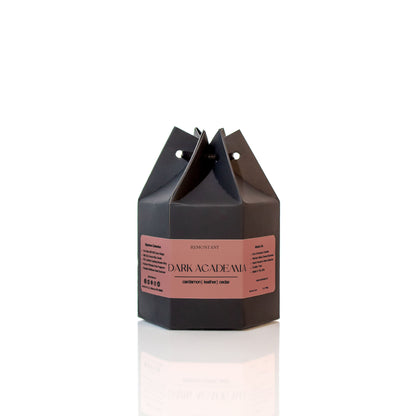 Dark Academia Candle | Cardamom ~ Leather ~ Cedar | Wood Wick Candle