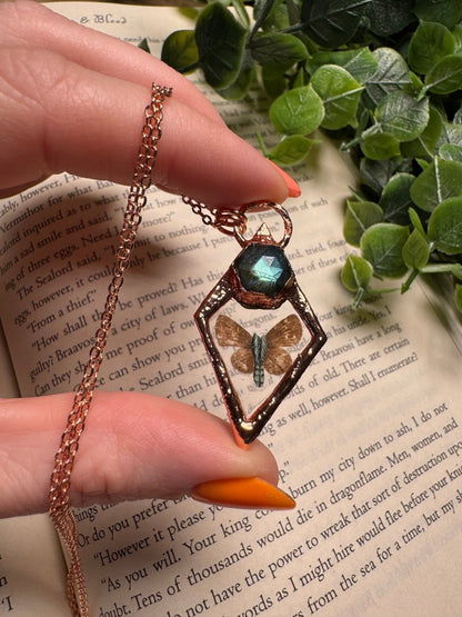 Butterfly and Labradorite Necklace