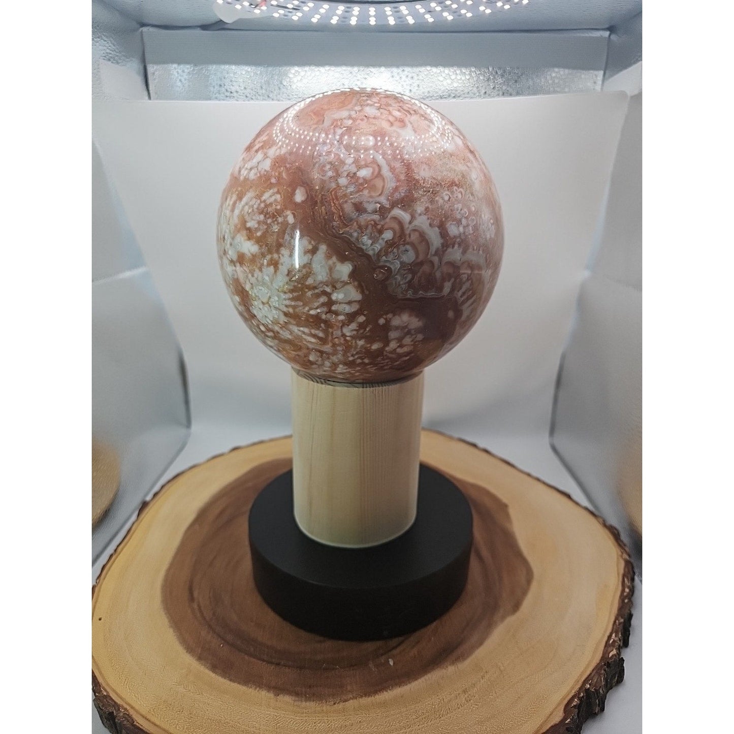 Natural Chocolate Agate Sphere - Grounding Madagascar Gem | 10.42LB