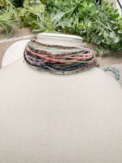 Crystal Beaded Choker Necklace