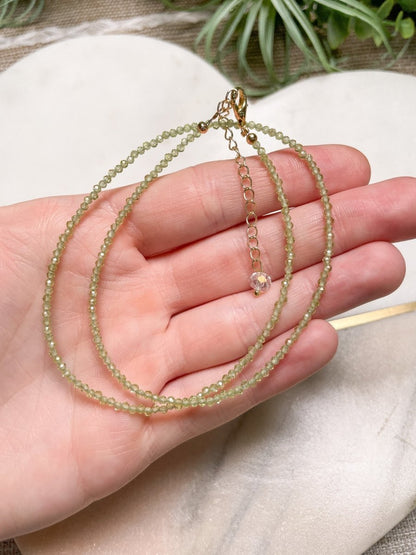 Crystal Beaded Choker Necklace