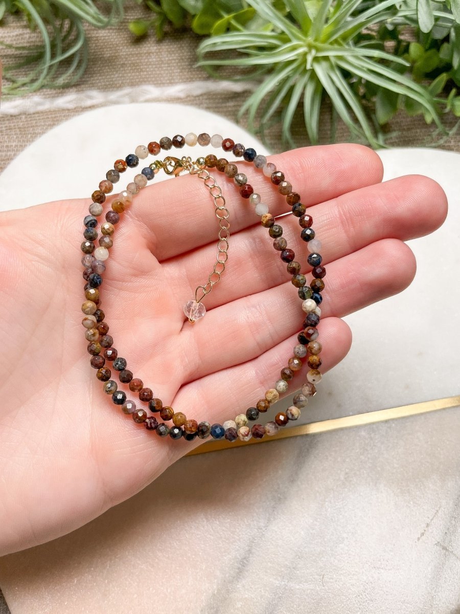 Crystal Beaded Choker Necklace