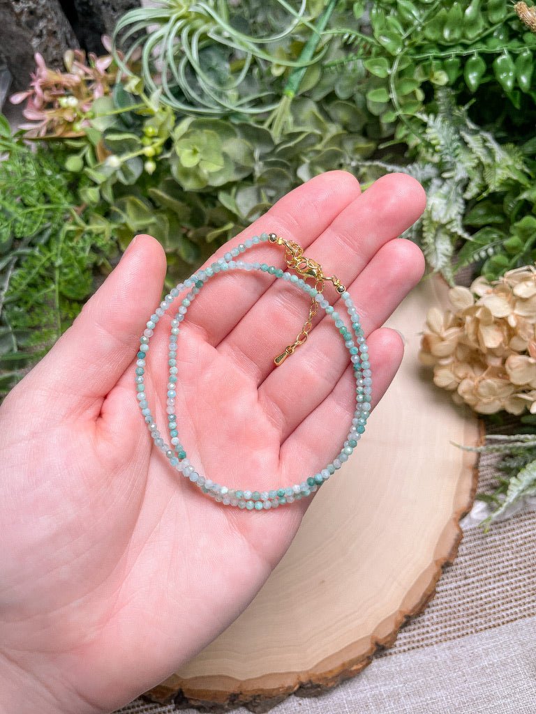 Crystal Beaded Choker Necklace