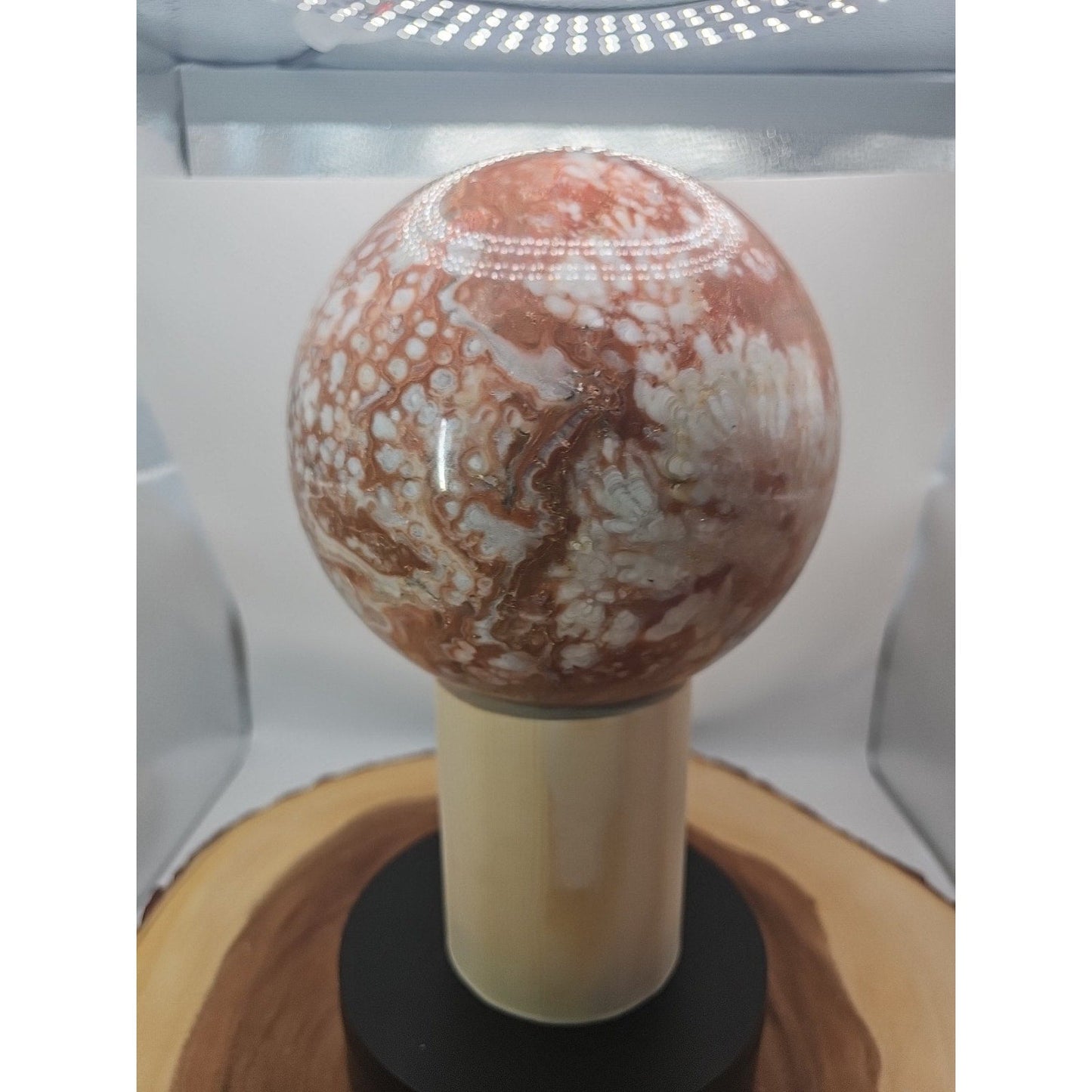 Natural Chocolate Agate Sphere - Grounding Madagascar Gem | 10.42LB
