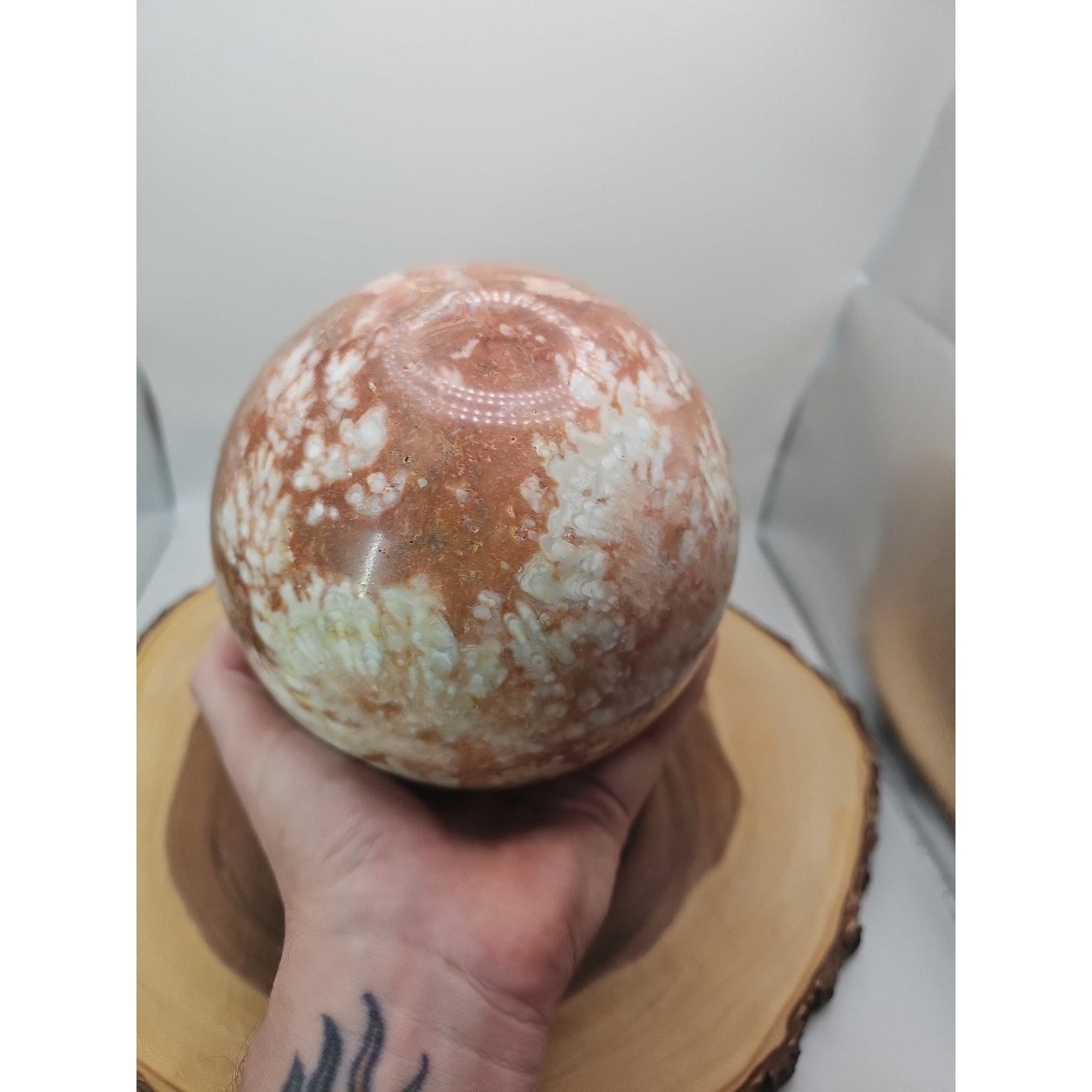Natural Chocolate Agate Sphere - Grounding Madagascar Gem | 10.42LB