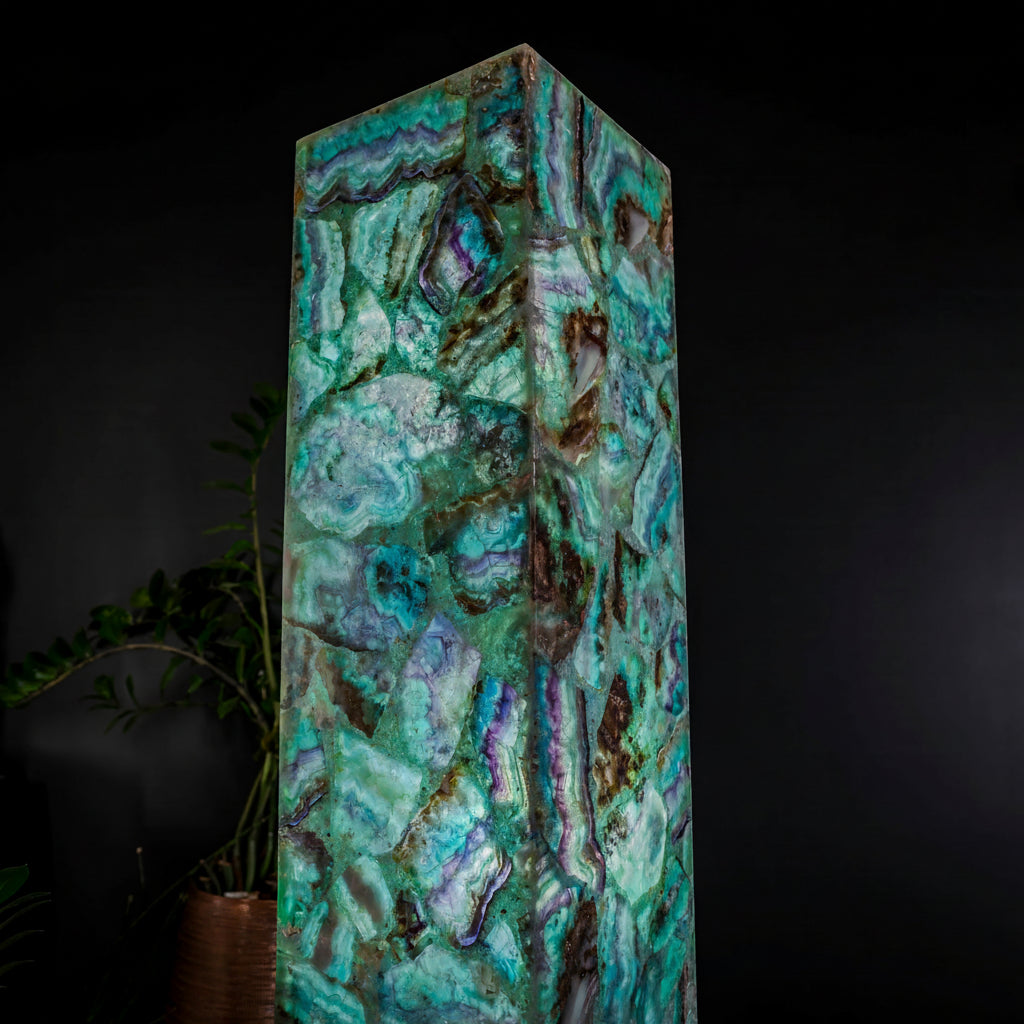 Fluorite Floor Lamp - Medium - 47.5"H x 10"W - Square - 2/19
