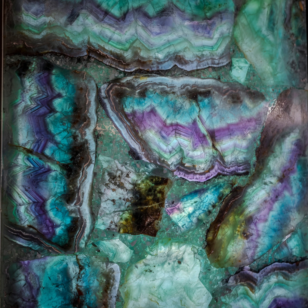 Fluorite Floor Lamp - Medium - 47.5"H x 10"W - Square - 2/19