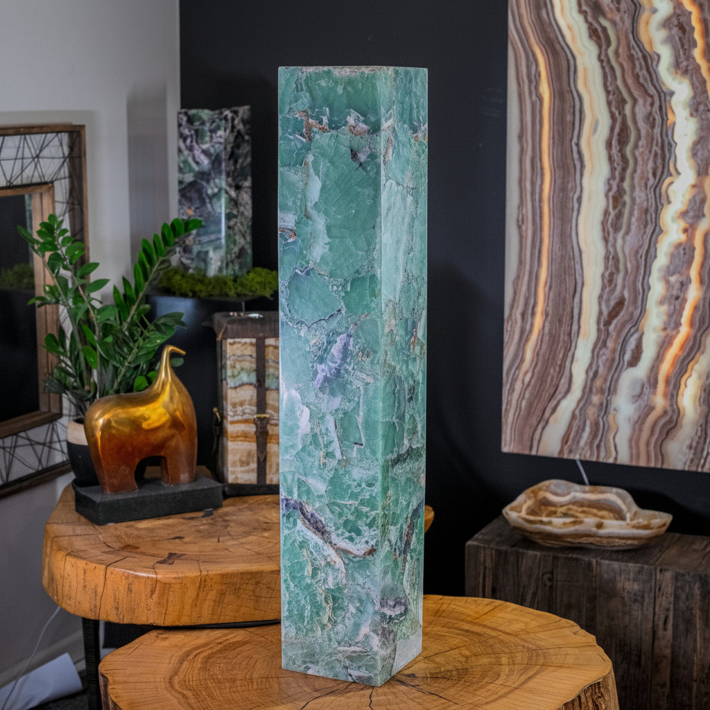 Fluorite Floor Lamp - Medium - 43.5"H x 8"W - Square - #6