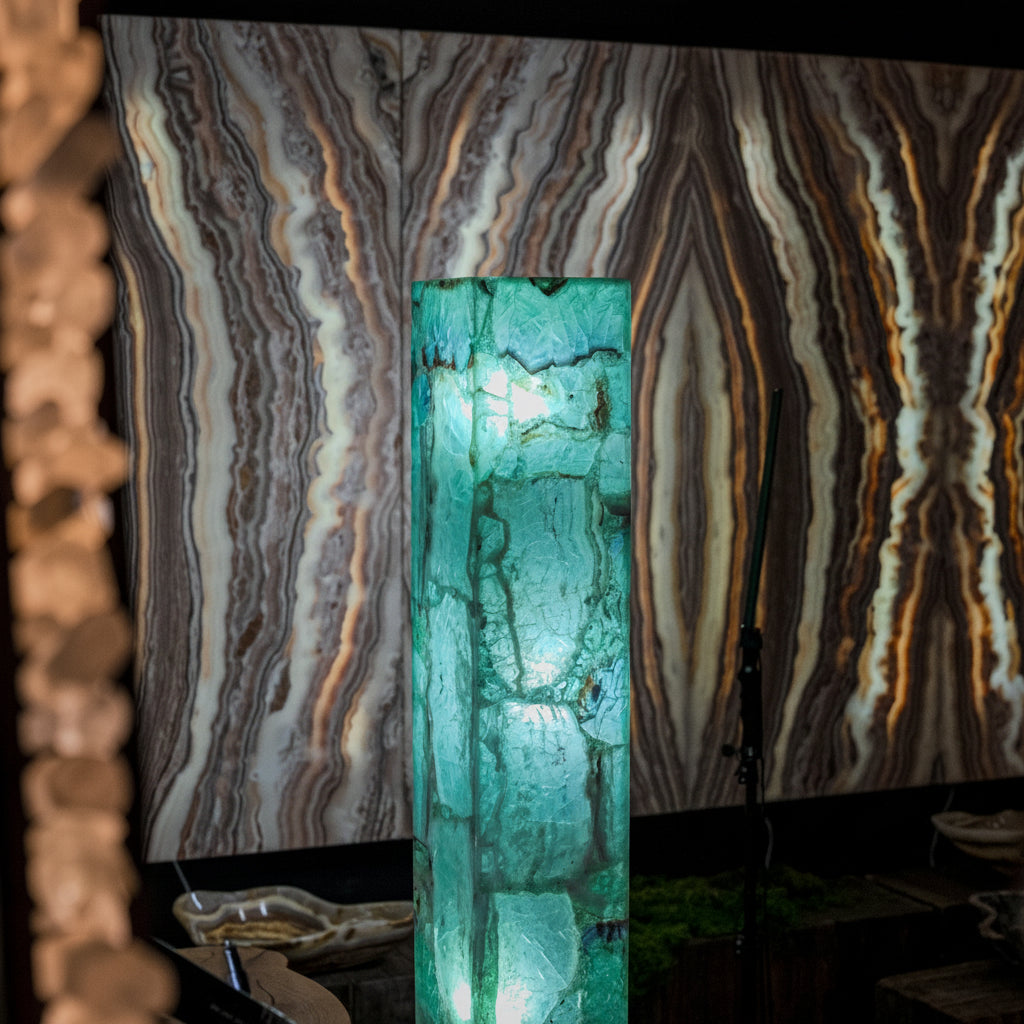 Fluorite Floor Lamp - Medium - 43.5"H x 8"W - Square - #6