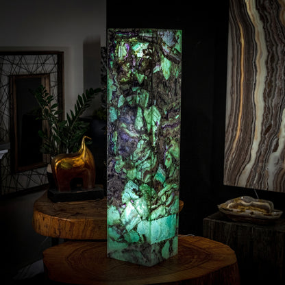 Fluorite Floor Lamp - Medium - 43.5"H x 10"W - Square - #8