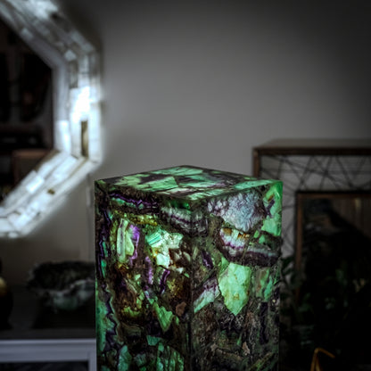 Fluorite Floor Lamp - Medium - 43.5"H x 10"W - Square - #8