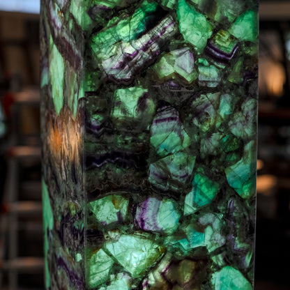 Fluorite Floor Lamp - Medium - 43.5"H x 10"W - Square - #8