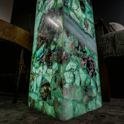 Fluorite Floor Lamp - Medium - 55"H x 11.75"W - Square - #9