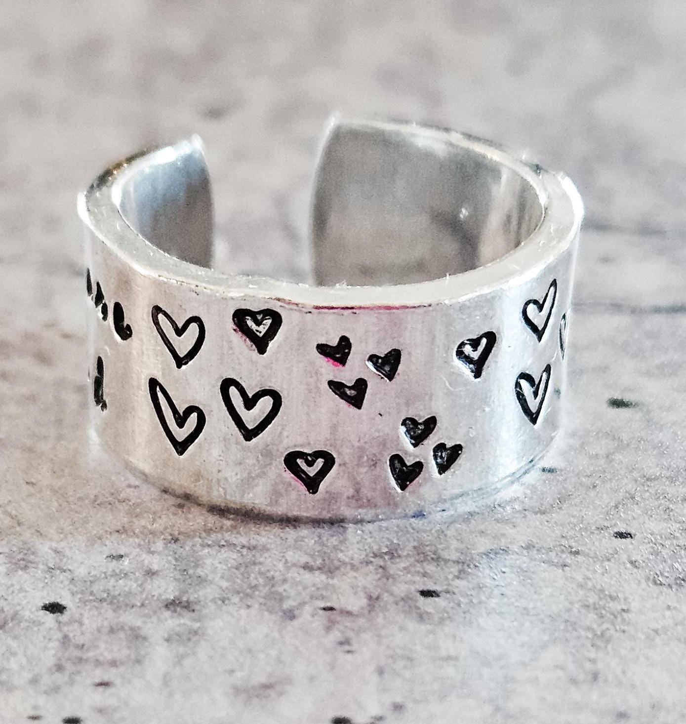 You Are Loved Sterling Silver or 14k Gold Filled Heart Ring