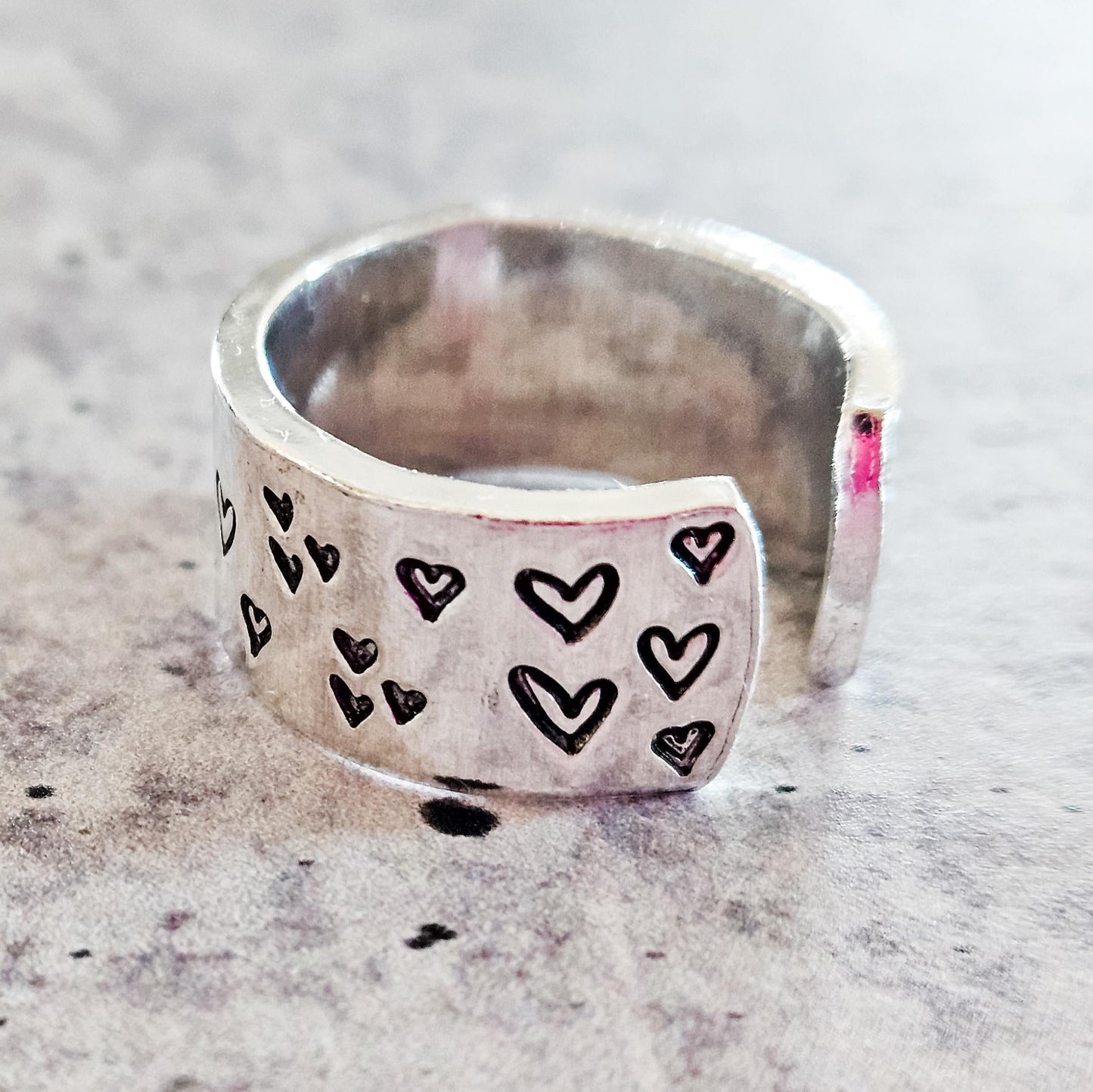 You Are Loved Sterling Silver or 14k Gold Filled Heart Ring