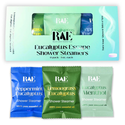 Choose a 6-Pack Aromatherapy Shower Steamers | Dye-Free | Essential Oils | Handmade Spa Shower Steamers | Gift for Her | Dad Gift