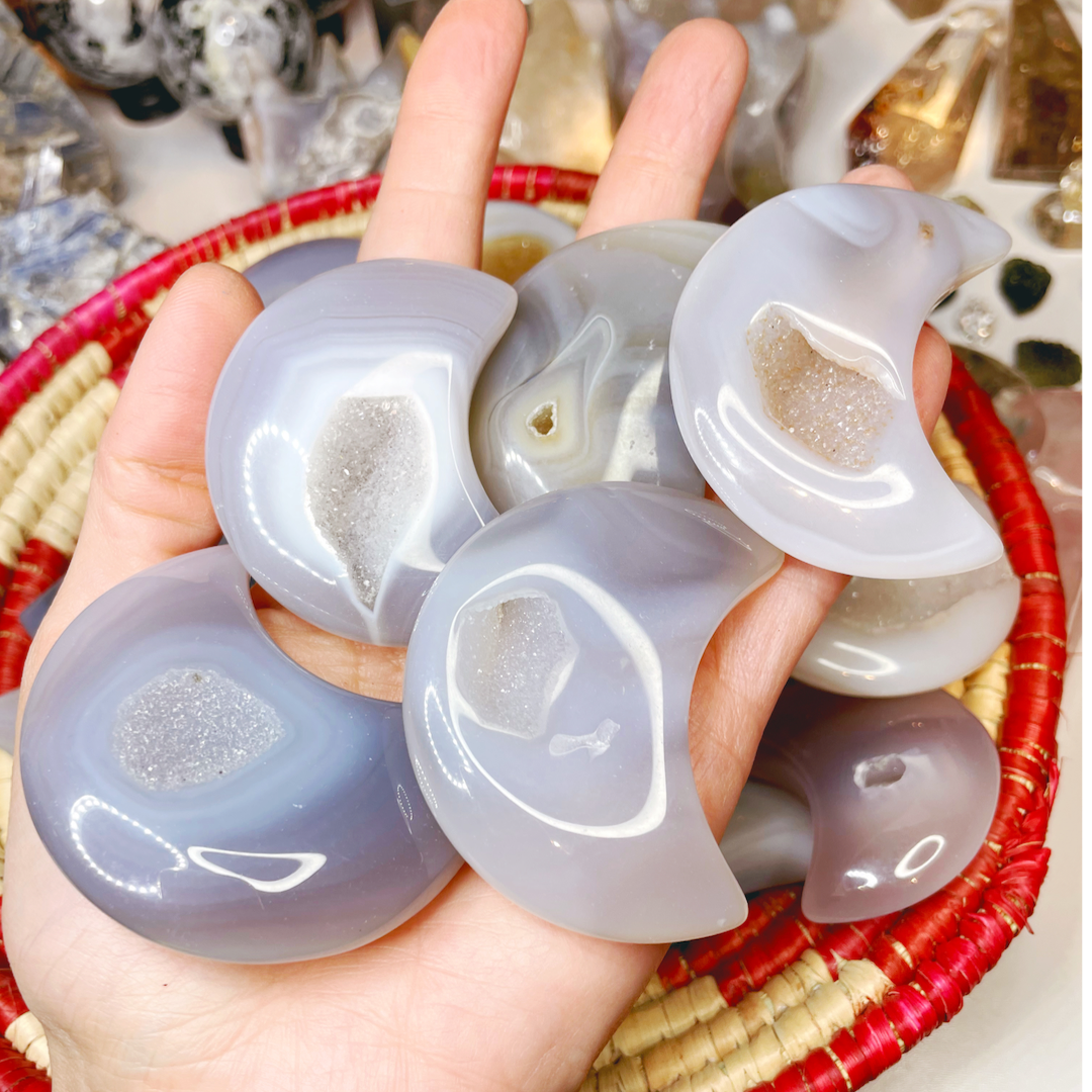 Druzy Agate Moons