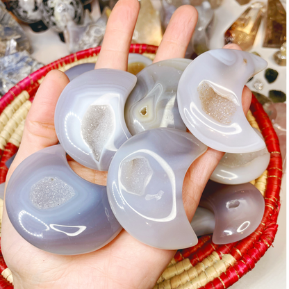 Druzy Agate Moons