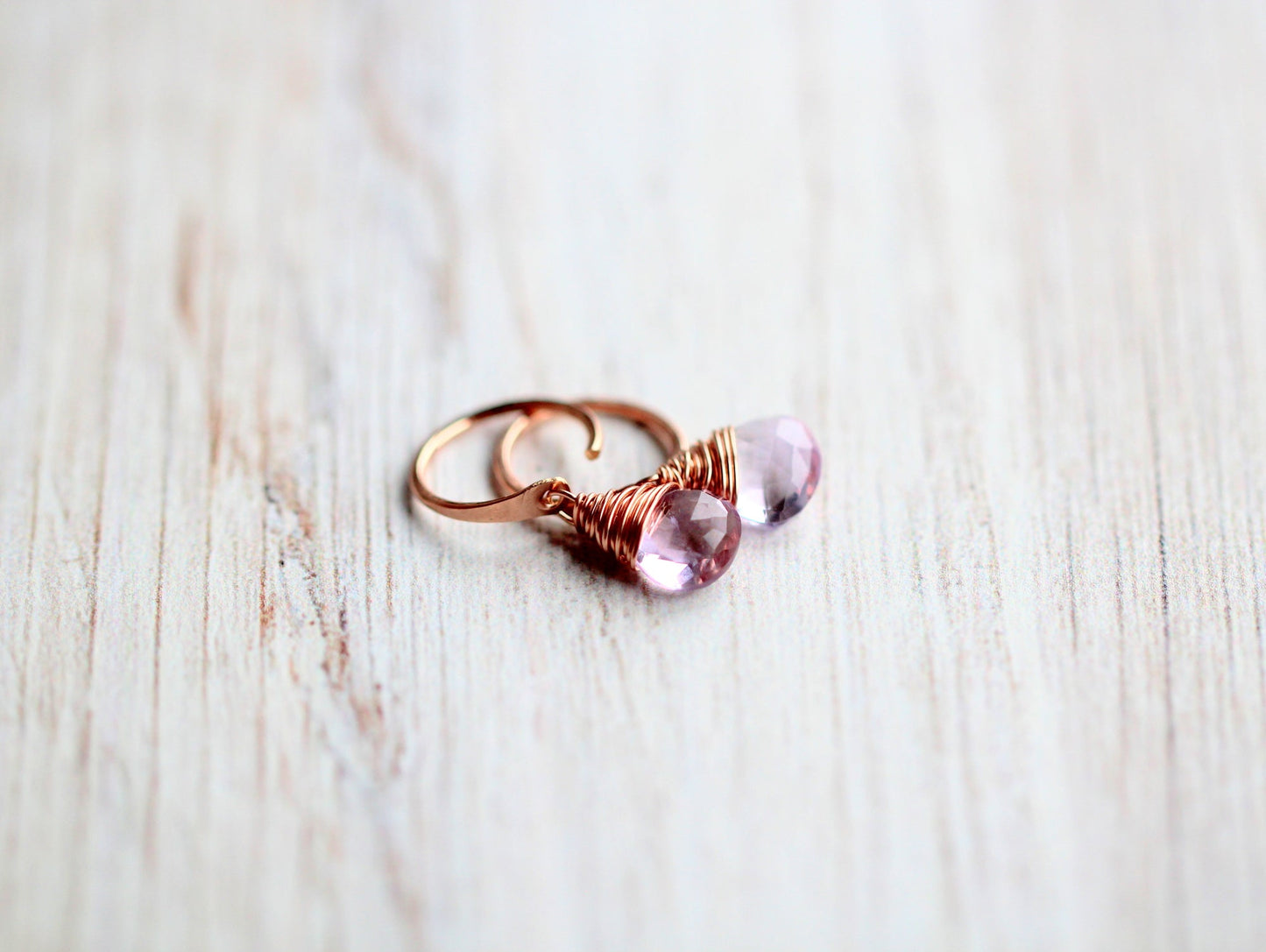 Pink Amethyst Dangle Hugs