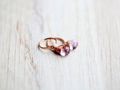 Pink Amethyst Dangle Hugs