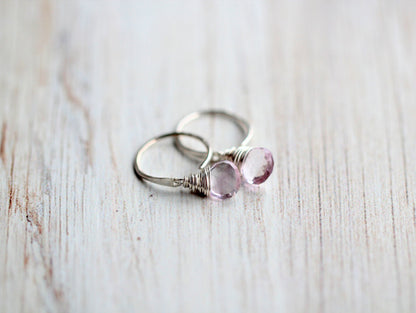 Pink Amethyst Dangle Hugs