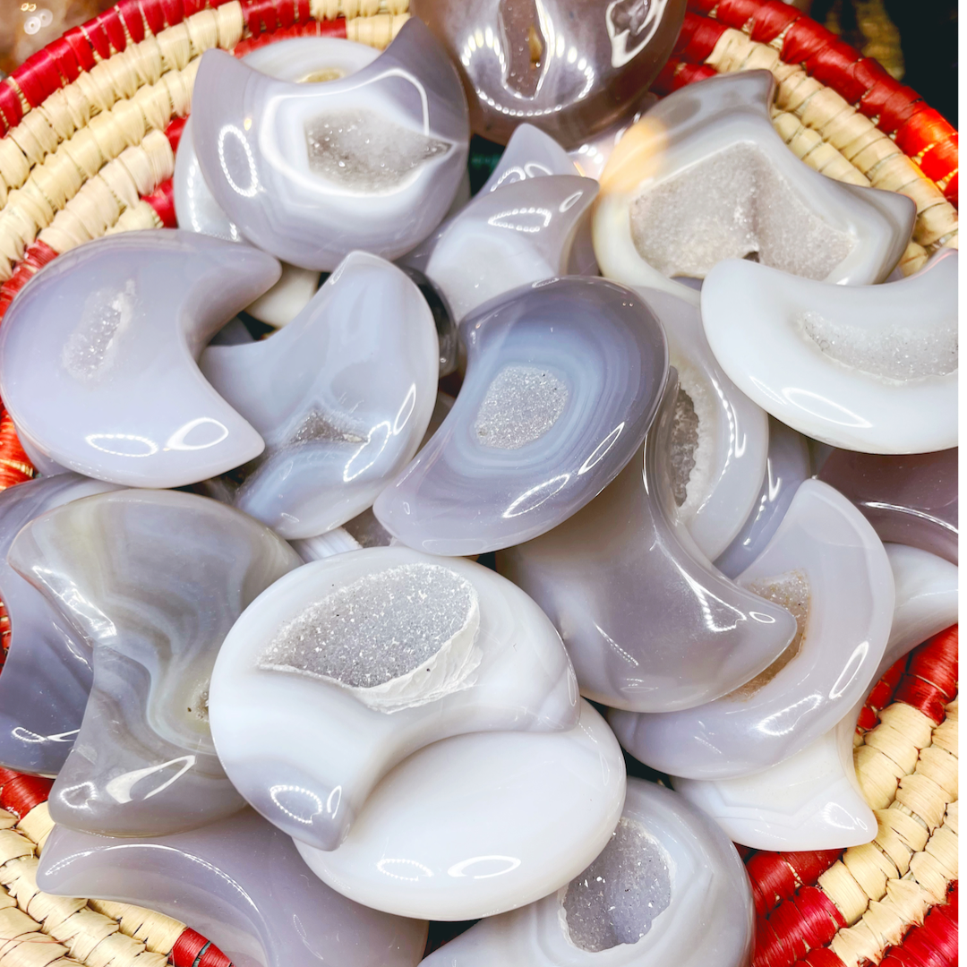 Druzy Agate Moons