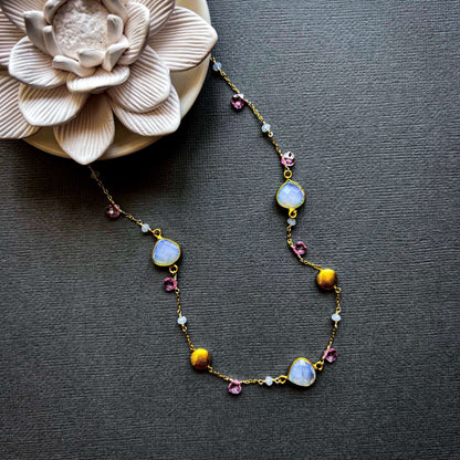 Opalite Gold Bezel Chain