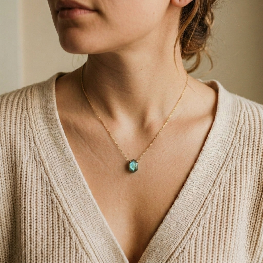 Prism Necklace - Labradorite
