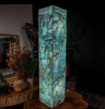 Fluorite Floor Lamp - Medium - 47.5"H x 10"W - Square - 2/19