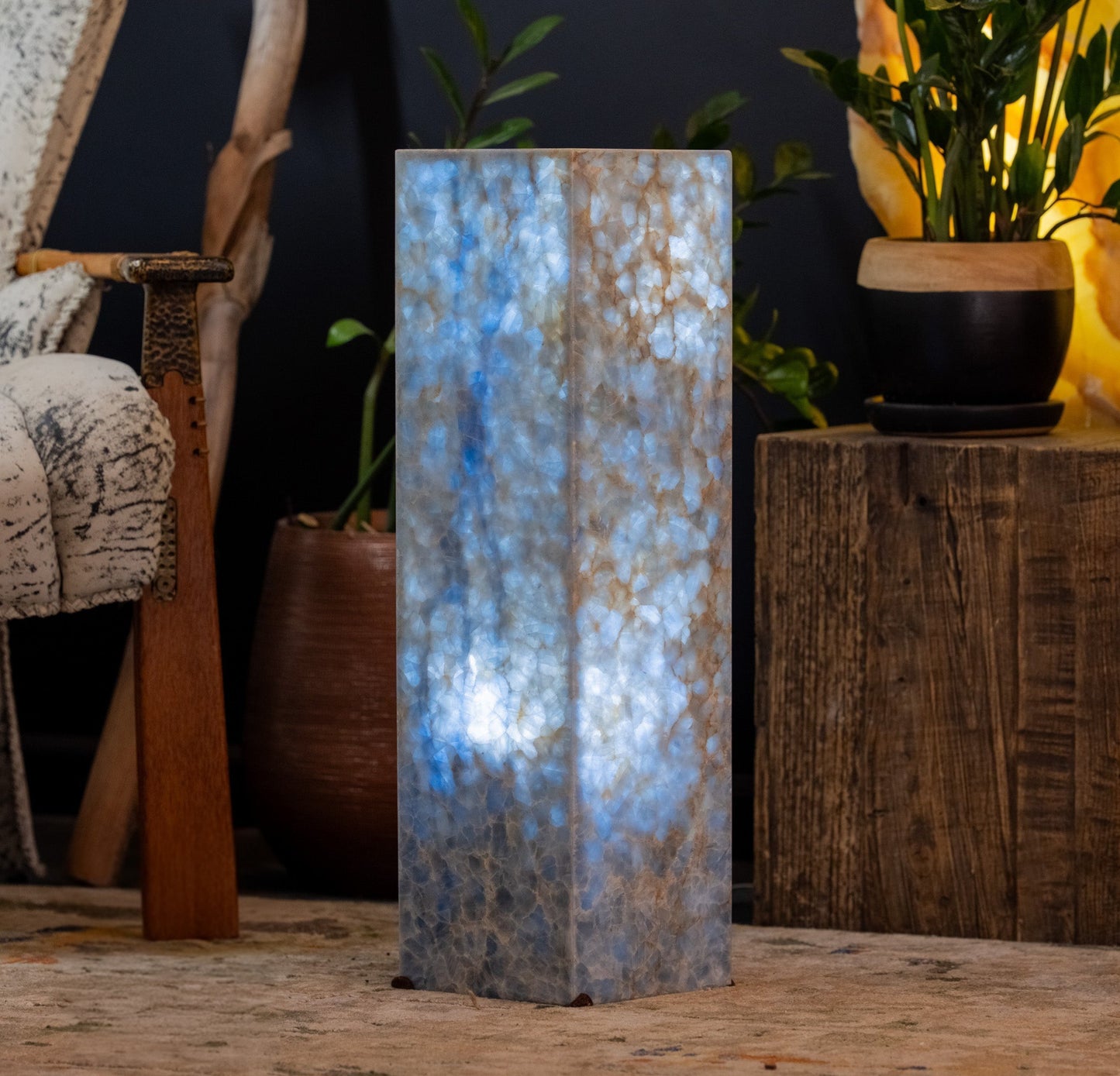 Arctic Onyx Floor Lamp - Small - 27.5"H x 8"W - Square - #4